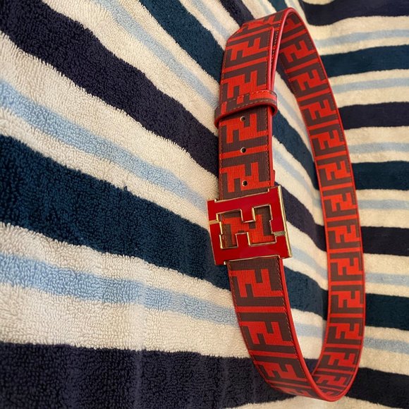 Red Fendi belt men\'s/women\'s main image 4